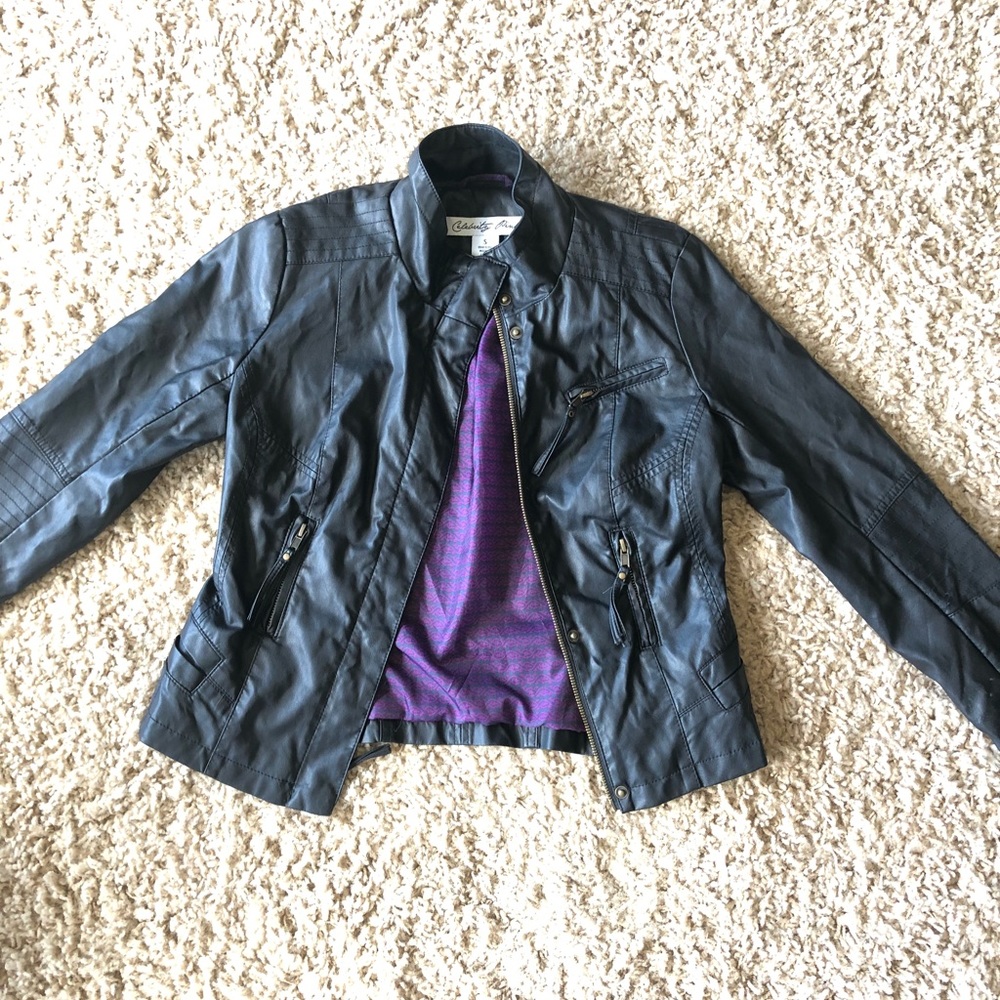Black leather jacket